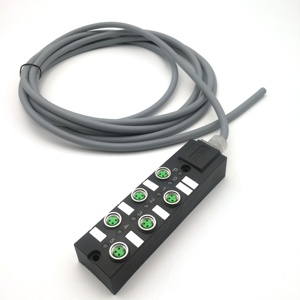 Conector de Caja de Distribución bibo SVLEC de un Solo Canal PNP/NPN de 6 Vías y 3 Polos con Entrada Digital IP67 y Cables PUR Precableados - Product Image 1