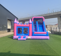 Château Gonflable Combo Prêt à Expédier 3x3+6x3m avec Souffleur pour Fêtes de Filles et Location Commerciale