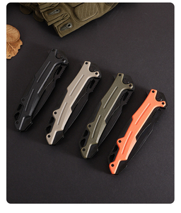 มีดพับ ER 251 Scorpion Relief Stone Wash ด้ามสแตนเลสสตีล ปรับแต่งได้ ระดับ OEM สำหรับงาน DIY EDC ตั้งแคมป์  วัสดุ G10 - Product Image 5