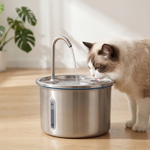 <span class=keywords><strong>Fontaine</strong></span> <span class=keywords><strong>à</strong></span> <span class=keywords><strong>eau</strong></span> pour animaux de compagnie intelligente <span class=keywords><strong>à</strong></span> circulation automatique en acier inoxydable 304, ultra-silencieuse, écologique, durable, avec filtration <span class=keywords><strong>à</strong></span> 4 couches pour chats - Product Image 4