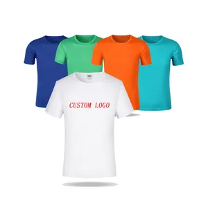 Promotion Hochwertige Schnellt rocknende 100% Polyester Shirt Cotton Plain Custom Logo Weiße Herren T-Shirts