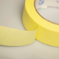 Ruban de papier crêpe à usage général de 48mm, adhésif en caoutchouc blanc simple face, résistant à la chaleur, sans résidu de déchirure, pour