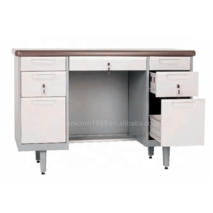 Steel Office Desk Office <strong>Computer</strong> <strong>Table</strong> with Drawer Single Person Writing Desk for Doctor Finance Customized Workbench - Product Image 2