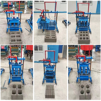 Petite machine manuelle de fabrication de briques en blocs de ciment en béton à vendre en Ouganda pour la ponte des œufs 2-45