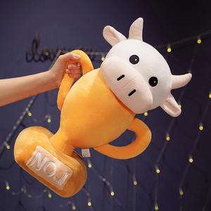 Boneka Sapi Patung Pasir Beludru Kreatif, Mainan Boneka Plush Isi Kapas PP, Bantal Piala Bir untuk Pria Wanita, Hadiah Lucu - Product Image 2