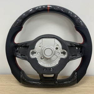 Volante de Fibra de Carbono Semiperforado para VW Volkswagen Golf 5 6 7 6r 7r R MK5 MK6 MK7 MK7.5 Gti Jetta Polo Passat B8 - Product Image 6