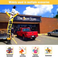Danseur de vague fou gonflable Promotion commerciale en forme humaine Publicité aérienne Décoration extérieure pour les annonces de bière conçues pour