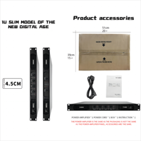 Gooermi TG200 Yüksek Kaliteli 350Watt *2 Kanal Dijital Ses Güç Amplifikatörü 1U Dijital Amplifikatör Açık Hava Sahne Performansları İçin