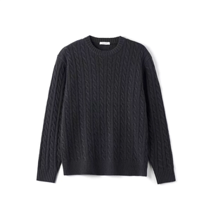 Maglione da <span class=keywords><strong>Uomo</strong></span> di Alta Qualità 2025, Pullover a Maniche Lunghe Personalizzato, Collo Alto a Trecce, Ricamato, Classico - Product Image 1