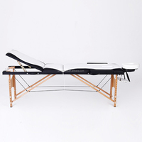 Table de massage portable en bois à 3 sections, pliable, légère, pour soins du visage, esthétique, salon de beauté, fabrication OEM