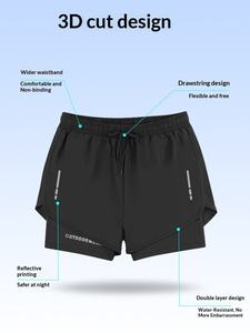 Pantaloncini da Nuoto YOUMI all'Ingrosso, Asciugatura Rapida, Doppio Strato in Nylon, Chiusura con Coulisse, per Spiaggia, Sabbia, Corsa e Allenamento - Product Image 2