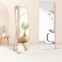 Cermin Lantai Ukuran Penuh Desain Minimalis untuk Kamar Tidur Anak Perempuan, Cermin Rias Trendy, Cermin untuk Mencoba Pakaian, Toko Pakaian, Kamar Asrama