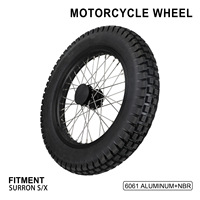 Ensemble de roues arrière de moto avec pneu tout-terrain 18*2.15 36H pour SURRON S/X - Modification de moto