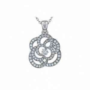 Collar de Diamantes Mikimoto en Oro Blanco, Corte Brillante Redondo, Color G, Diamantes Naturales, Diseño Clásico, Uso Diario para Mujer - Product Image 1