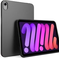 Étui pour tablette en TPU souple noir Transparent pour iPad Mini 7 Mini 6 Anti-jaunissement antichoc Flexible étanche enfants couvre