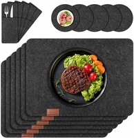 Napperon de Table en feutre personnalisé avec sous-verres sac à couverts décoration de Table de mariage/Restaurant/fête