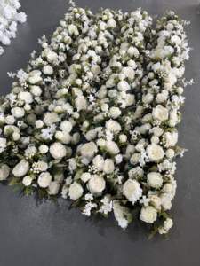 D-FR169 Camino de mesa con rosas para boda, camino de mesa con flores rosas, camino de mesa hecho a mano con flores artificiales de seda para decoración. - Product Image 3