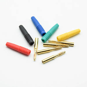 2mm Plaqué Or Wilding Fiche Banane Mâle Haut-Parleur Amplificateur Câble <span class=keywords><strong>Fil</strong></span> Vis d'Alimentation <span class=keywords><strong>Jack</strong></span> Connecteur <span class=keywords><strong>Adaptateur</strong></span> - Product Image 6