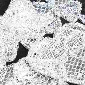 Nouvelle Patchwork en maille ajourée avec strass, motifs Cœur, Ours, Papillon, Étoile de mer, Fleur pour la décoration de sacs, vêtements et textiles de maison - Product Image 4