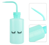 Bouteille de lavage de tatouage en plastique Lash Water Squeeze Bottle Large Liquid Squirt Bottle Succulent Arrosoir avec écailles à bouche étroite