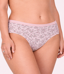 Braguitas de Cintura Media para Mujer, Estampado Floral Rosa, Cintura Elástica Exterior, Algodón Suave, Cómodas, Transpirables, para Uso Diario - Product Image 4