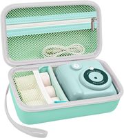Étui de transport rigide en EVA, sac de rangement portable pour appareil photo numérique pour enfants avec poche en filet, organisateur de câbles USB