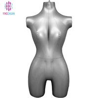 Mannequin gonflable en PVC pour femme, demi-corps, vente en gros