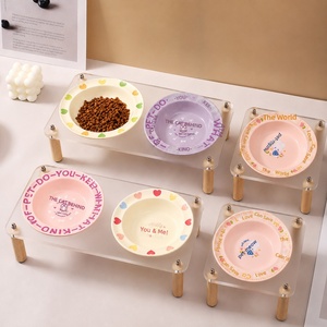 Gamelle anti-renversement en céramique en forme de soucoupe volante de dessin animé pour chats et chiens, usage domestique - Product Image 2