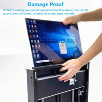 Moniteur Vertical motorisé de bureau électrique avec Microphone pour système de Table de conférence