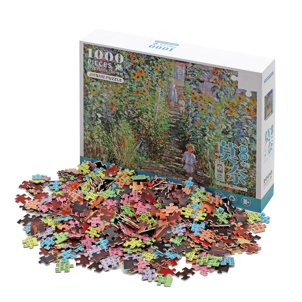 Hoge Kwaliteit Custom Beroemde Schilderij Educatief Volwassen Spel Papier Art Puzzel 1000 Stuks