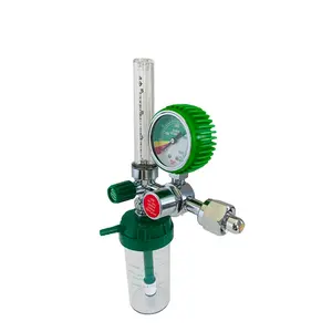 Grosir regulator oksigen medis logo kustom regulator tekanan oksigen manometer dengan pelembap