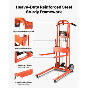 Chariot de levage <span class=keywords><strong>manuel</strong></span> portable avec treuil, capacité de charge 150 kg, chariot de levage <span class=keywords><strong>manuel</strong></span> pliable multifonctionnel pour entrepôt - Product Image 1