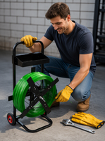 Distributeur de sangles en PP à deux roues pour emballage, avec support en fer, pour sangles en plastique, en acier, en fibre de polyester et en PP