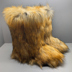 <span class=keywords><strong>Bottes</strong></span> en fausse fourrure pour femmes, doublure en fausse fourrure, semelle intérieure chaude, antidérapante, style streetwear d'hiver, en <span class=keywords><strong>caoutchouc</strong></span> - Product Image 4