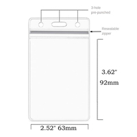Vente en gros pas cher Porte-cartes vertical en plastique PVC transparent Porte-passeport PVC en plastique souple Porte-badge porte-cartes d'identité