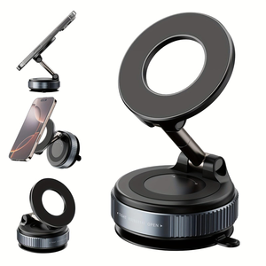 โลโก้ OEM แบบกำหนดเอง 360 °   ที่ยึดโทรศัพท์ในรถยนต์แบบแม่เหล็กหมุนได้ พร้อมระบบดูดสุญญากาศ สำหรับ Samsung - Product Image 1