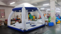 Plateforme flottante gonflable pour jet ski, quai pour PWC avec auvent lounge pour marina, yacht, lac, complexe hôtelier