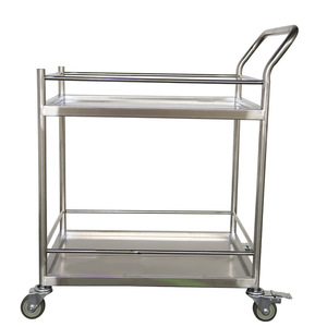 รถเข็นสแตนเลสสองชั้น Joyful Abundance รุ่น SLV-C4013S สำหรับใช้ในโรงพยาบาล - Product Image 2