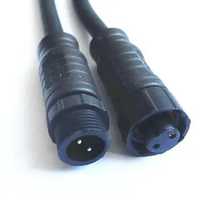 M12 ip65 ip67 waterproof electrical cable 2 pin male and female 12v 24v wire connector