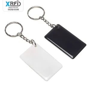 Custom Portable 125khz TK4100 NFC Epoxy Keychain 13.56Mhz RFID Key Fob Access Control Tag