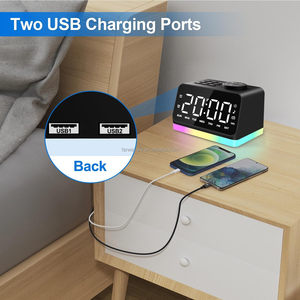 Reloj Despertador Digital con Radio FM para Dormitorio, Luz Nocturna de 8 Colores con 2 Puertos de Carga, Máquina de Sonidos para Dormir con Temporizador - Product Image 5