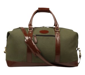 Bolsa de Lona Resistente y Funcional Color Verde Oliva con Diseño Clásico Vintage, Bolsa de Viaje Espaciosa para Gimnasio y Negocios - Product Image 1