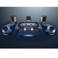 Casque VR HTC VIVE Pro professionnel connecté au PC avec écran AMOLED haute résolution, audio spatial 3D et suivi d'espace de 100 mètres carrés