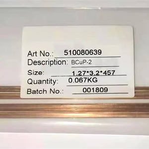 Fil de brasage en cuivre phosphoreux BCu93P de qualité technique BCuP-2-1.6x169mm, teneur en argent 0% pour l'auto-fluxage - Product Image 2