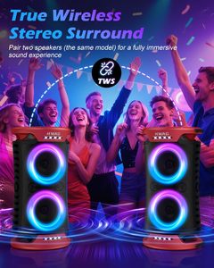 Enceinte portable 260W Beast avec effets lumineux : Enceinte Bluetooth d'extérieur, batterie 15H, charge rapide et TWS pour des soirées épiques - Product Image 6
