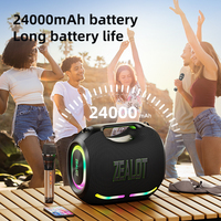 Speaker Portabel ZEALOT ZE01 dengan 2 Mic Nirkabel, Speaker Outdoor Nirkabel 120W, Baterai Isi Ulang 24000mAh, Tahan Air IPX6