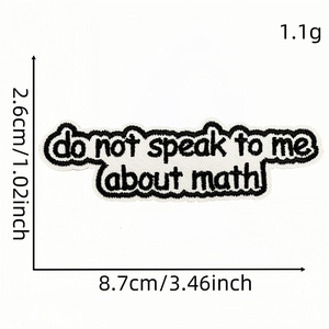 Parches Bordados con Frases Divertidas y Sarcásticas, Parches Termoadhesivos con Humor Matemático, Eslogan Introvertido, Meme, Letras Bordadas, Apliques para Gorras - Product Image 2