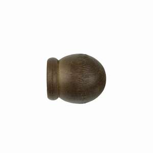 IDEAS WOOD LINE - LOT DE 2 EXTRÉMITÉS DE RIDEAUX EN FORME DE SPHERE DE COULEUR ZEBRANO - Product Image 1