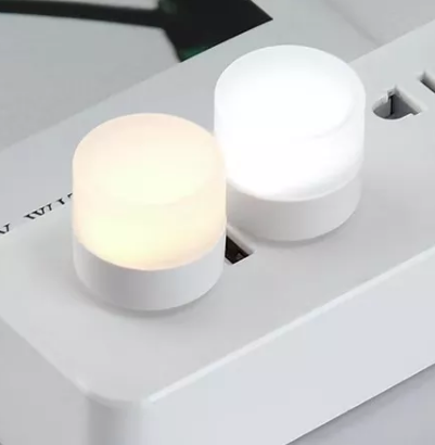 Night Light Two Pack Blister Type Mini USB Bulb Plug Night Light Portable LED Lamp for Laptop Charger Power Bank