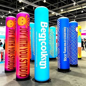 Columna Inflable LED Publicitaria Personalizada, Pilar de Aire Luminoso de Tela Oxford con Soplador Incorporado para Ferias Comerciales y Exposiciones de Apertura - Product Image 1